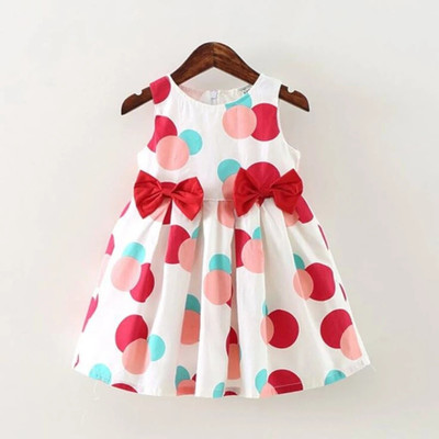 AKD FASHION Indi Baby Girls Midi/Knee Length Casual Dress(Multicolor, Sleeveless)