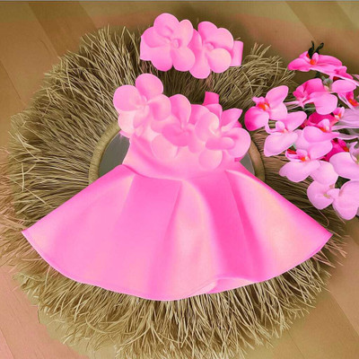 ATIQUE Baby Girls Midi/Knee Length Party Dress(Pink, Sleeveless)