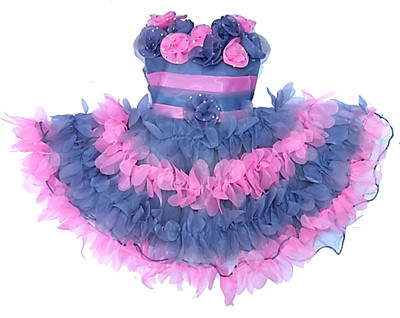 Arunaa Creation Baby Girls Midi/Knee Length Party Dress(Multicolor, Sleeveless)