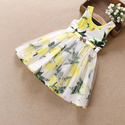 HouseOfCommon Girls Midi/Knee Length Casual Dress(Multicolor, Sleeveless)