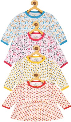 babeezworld Baby Girls Midi/Knee Length Casual Dress(Multicolor, Full Sleeve)