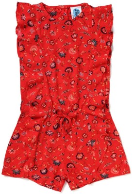 Cub McPaws Girls Mini/Short Party Dress(Red, Sleeveless)