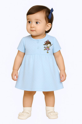 FAEEPY Indi Baby Girls Short/Mid Thigh Casual Dress(Multicolor, Half Sleeve)