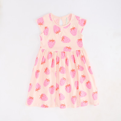 Pantaloons Junior Girls Midi/Knee Length Casual Dress(Beige, Half Sleeve)