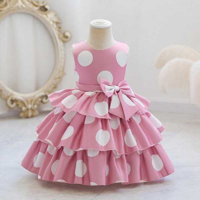 Flip The Style Girls Midi/Knee Length Party Dress(Pink, Sleeveless)