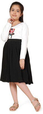 Billion Girls Midi/Knee Length Casual Dress(Black, Full Sleeve)