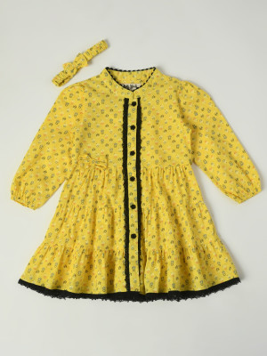 Bella Moda Baby Girls Casual Dress Hair Band(Yellow)