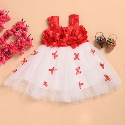 STUMBLE FASHION Baby Girls Midi/Knee Length Casual Dress(Red, Sleeveless)