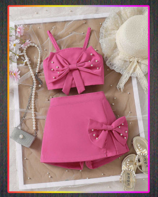 QUITIE Girls Party(Festive) Top Skirt(Pink)