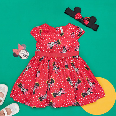 Pantaloons Baby Baby Girls Maxi/Full Length Party Dress(Red, Half Sleeve)