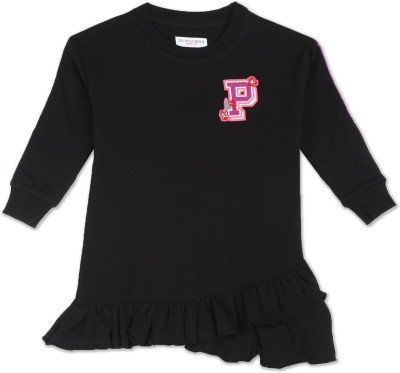 U.S. POLO ASSN. Girls Above Knee Casual Dress(Black, Full Sleeve)