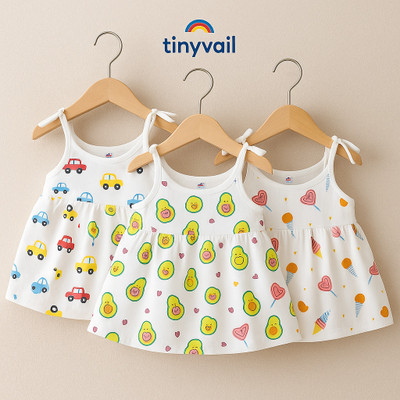 TinyVail Baby Girls Above Knee Casual Dress(White, Full Sleeve)