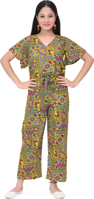 NAIDA Printed Girls Jumpsuit