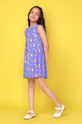 Fashion Dream Baby Girls Above Knee Casual Dress(Light Blue, Sleeveless)