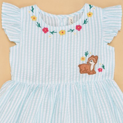 Pantaloons Baby Baby Girls Midi/Knee Length Casual Dress(Light Blue, Full Sleeve)