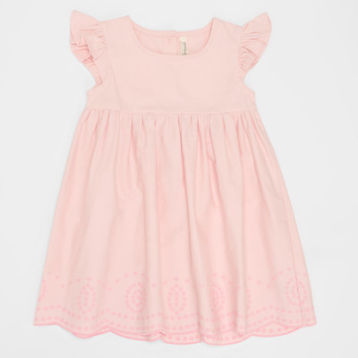 Pantaloons Baby Baby Girls Midi/Knee Length Casual Dress(Pink, Half Sleeve)