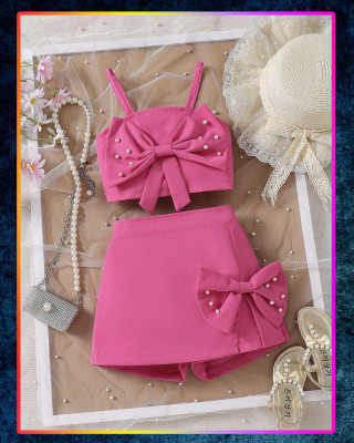 QUITIE Girls Party(Festive) Top Skirt(Pink)