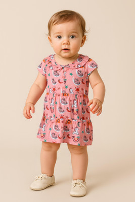 Clothe Funn Baby Girls Midi/Knee Length Casual Dress(Multicolor, Sleeveless)