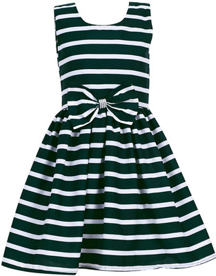 Trefle Baby Girls Midi/Knee Length Casual Dress(Black, Sleeveless)