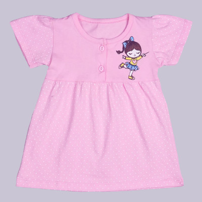 FAEEPY Indi Baby Girls Midi/Knee Length Casual Dress(Multicolor, Short Sleeve)