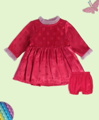 MINI KLUB Baby Girls Casual Dress Bloomer(Red)