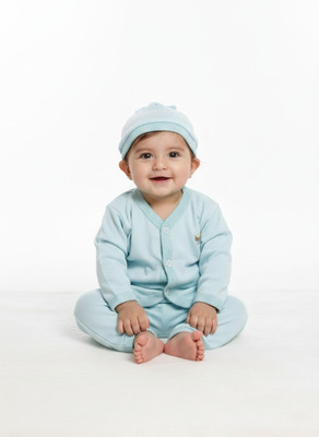 ENVINOOUTFIT Baby Boys & Baby Girls Casual Pyjama Cap(BLUE)