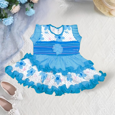 FASHIONSMART Baby Girls Midi/Knee Length Party Dress(Multicolor, Sleeveless)