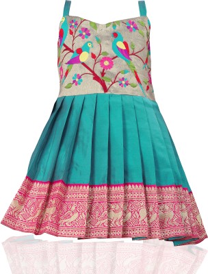 NOYYAL Baby Girls Midi/Knee Length Festive/Wedding Dress(Multicolor, Sleeveless)