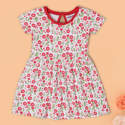 Babies R Us Girls Maxi/Full Length Casual Dress(White, Cap Sleeve)