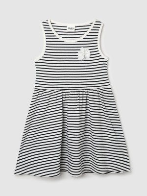 MAX Girls Midi/Knee Length Casual Dress(Black, Sleeveless)