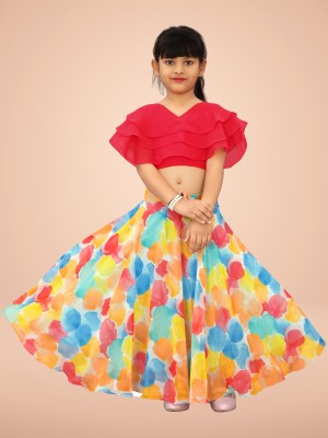 Looker Fab Girls Maxi/Full Length Festive/Wedding Dress(Pink, Roll-up Sleeve)