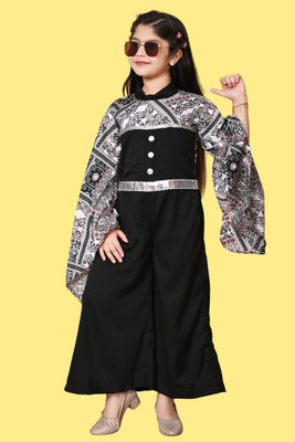 ZEXXO Girls Maxi/Full Length Party Dress(Black, Full Sleeve)