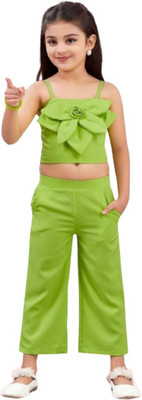 Cuddle Berry Baby Girls Maxi/Full Length Party Dress(Green, Sleeveless)