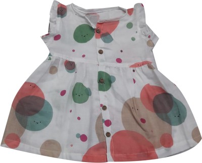 MERCURY WEAVERS Baby Girls Midi/Knee Length Casual Dress(Multicolor, Short Sleeve)