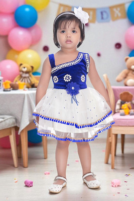 new gen Indi Baby Girls Midi/Knee Length Casual Dress(Multicolor, Sleeveless)