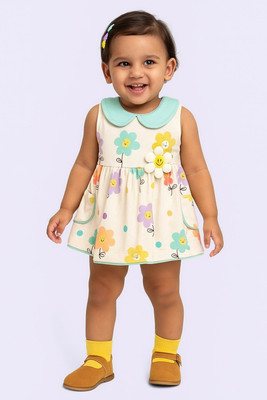 Jelly Joy Indi Baby Girls Midi/Knee Length Casual Dress(Multicolor, Sleeveless)