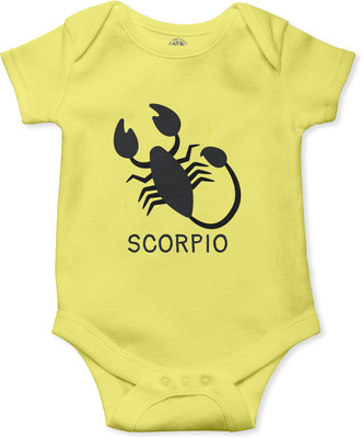 THE PRINT PLATTER Romper For Baby Boys & Baby Girls Graphic Print Pure Cotton(Yellow, Pack of 1)