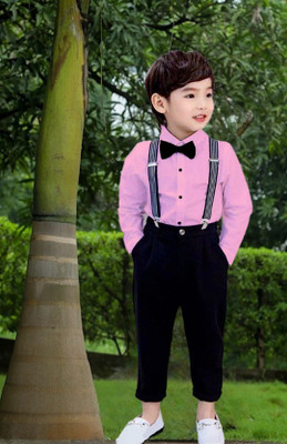 ZIKIIGO Dungaree For Baby Boys & Baby Girls Party Solid Cotton Blend(Pink, Pack of 1)