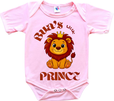 Cute Palls Romper For Baby Boys & Baby Girls Casual Graphic Print Cotton Blend(Pink, Pack of 1)