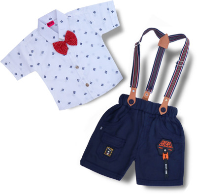 DIVINEKIDDY Dungaree For Baby Boys & Baby Girls Party Printed, Embroidered Denim(Multicolor, Pack of 1)