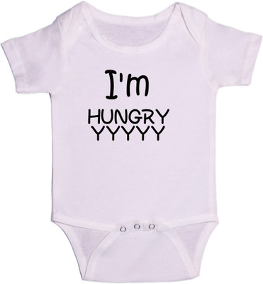 Mooch Wale Romper For Baby Boys & Baby Girls Casual Printed Cotton Blend(White, Pack of 1)
