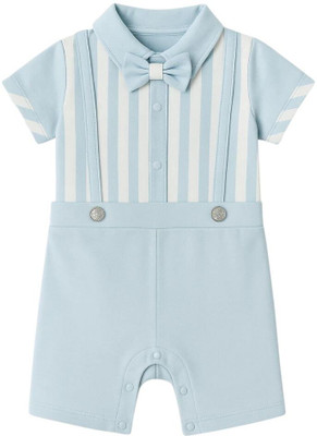 Trusted by Moms Dungaree For Baby Boys Casual Solid Pure Cotton(Blue, Pack of 1)