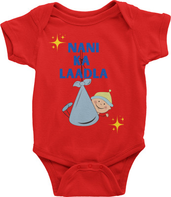 inkwale Romper For Baby Boys & Baby Girls Casual Printed Cotton Blend(White, Pack of 1)