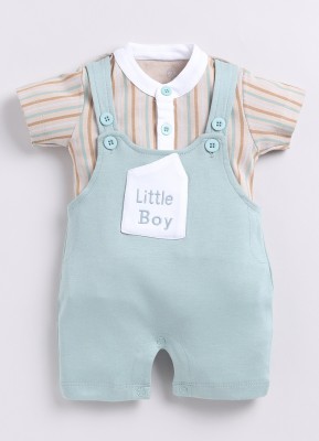 BabyGo Dungaree For Baby Boys Casual Solid Pure Cotton(Light Green, Pack of 1)