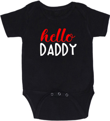 Mooch Wale Romper For Baby Girls Casual Printed Cotton Blend(Black, Pack of 1)