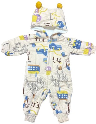 Sift Baby Romper For Baby Boys & Baby Girls Printed Polycotton, Hosiery, Wool Blend(Multicolor, Pack of 1)