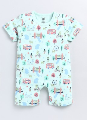 TOONYPORT Romper For Baby Boys Casual Printed Pure Cotton(Green, Pack of 1)
