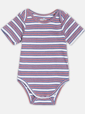 Broon Romper For Baby Boys & Baby Girls Casual Striped Cotton Blend(Multicolor, Pack of 1)