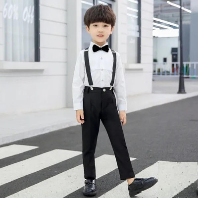 AmbeSilkMill Dungaree For Baby Boys Casual Solid Cotton Blend(White, Pack of 1)