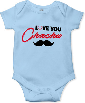swaggers Romper For Baby Boys & Baby Girls Casual Graphic Print Cotton Blend(Light Blue, Pack of 1)